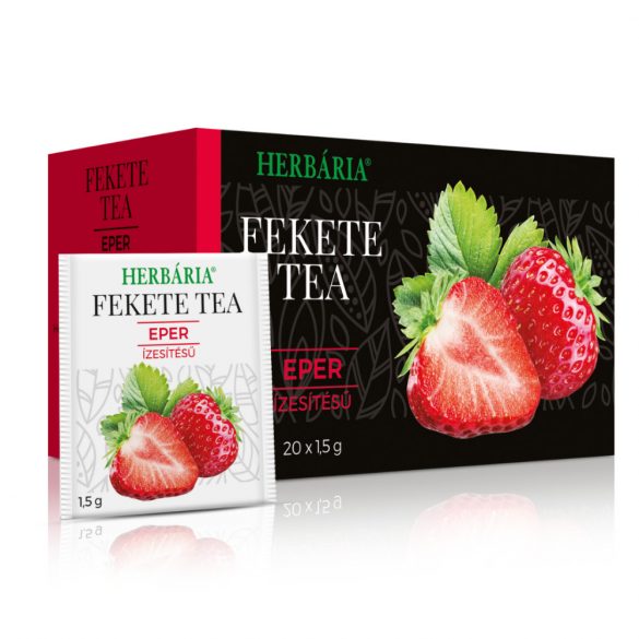 Herbária fekete tea filteres eper 20 filter