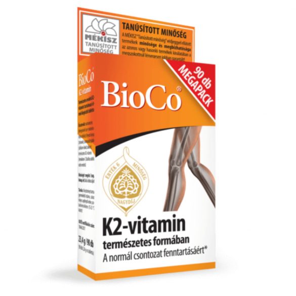 BioCo K2 vitamin tabletta 90db