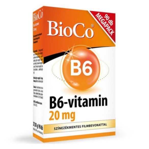 Bioco B6-vitamin 20mg tabletta 90db