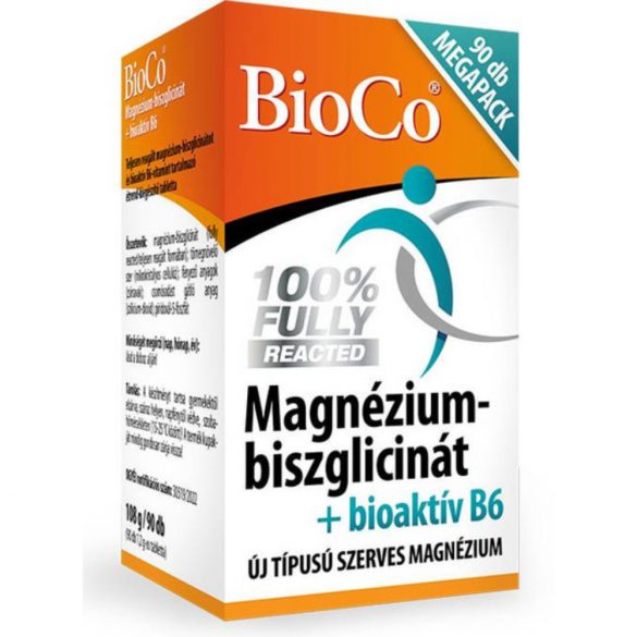 BioCo Magnézium Biszglicinát +B6 vitamin tabletta 90db