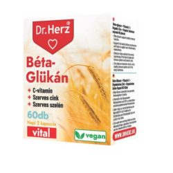   Dr.Herz Béta-glükán+Szerves cink, Szelén+C-vitamin vegán kapszula 60db