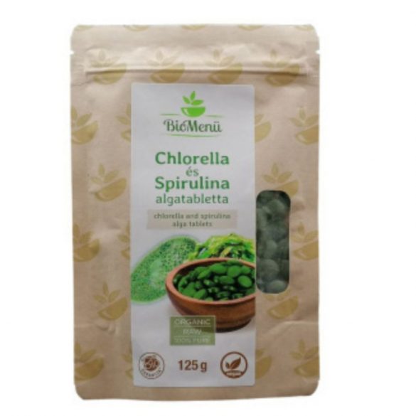 BioMenü Bio Chlorella-Spirulina tabletta 125g