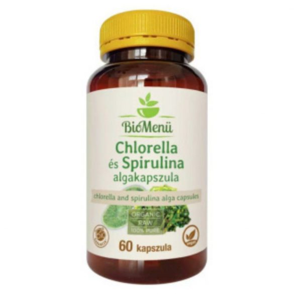 BioMenü BIO CHLORELLA és SPIRULINA ALGA kapszula 60db