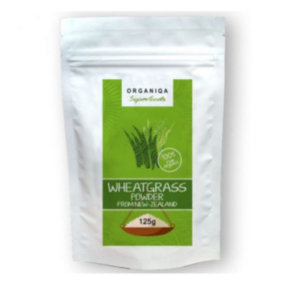 Organiqa 100% bio búzafű por - Raw Organic Wheatgrass Powder 125g