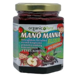   Organic force mini manó manna elixír béta-glükán tartalmú gyümölcs-zöldség koncentrátum gyerekeknek 1 éves kortól 210g